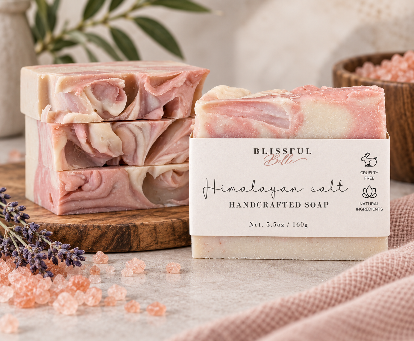 Himalayan Salt Lavender Mint Soap - Image 3